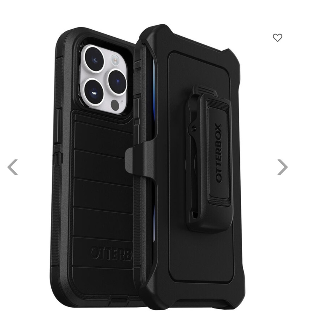 NWT OtterBox Black Defender Pro Series phone case with belt clip iPhone 13/14